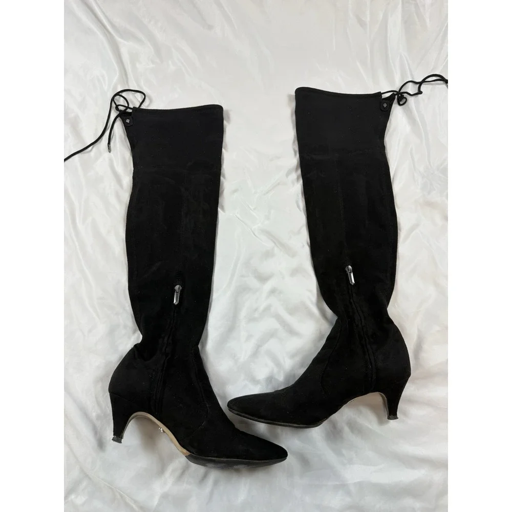 Sam Edelman Kristie Black Suede Over Knee Boots Womens Size 9 / EU 39 Thigh High